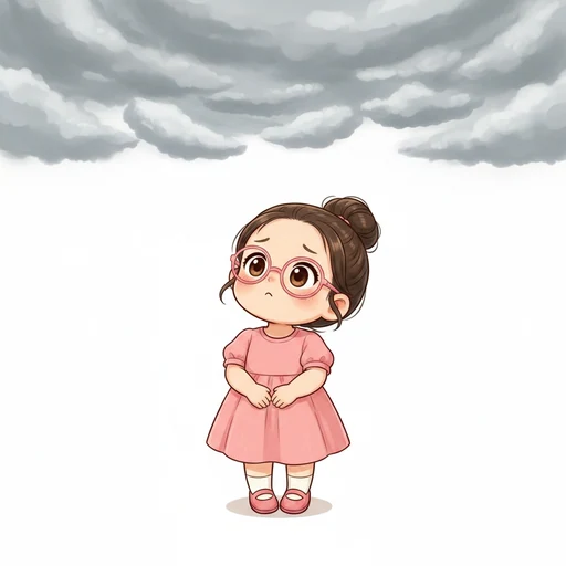曇る のイラスト