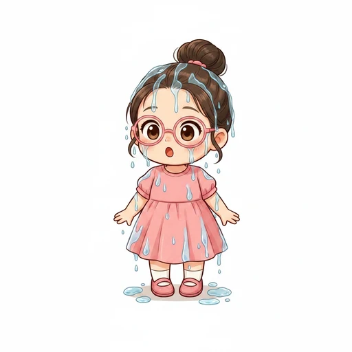 濡れる のイラスト