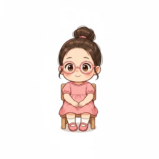 座る のイラスト