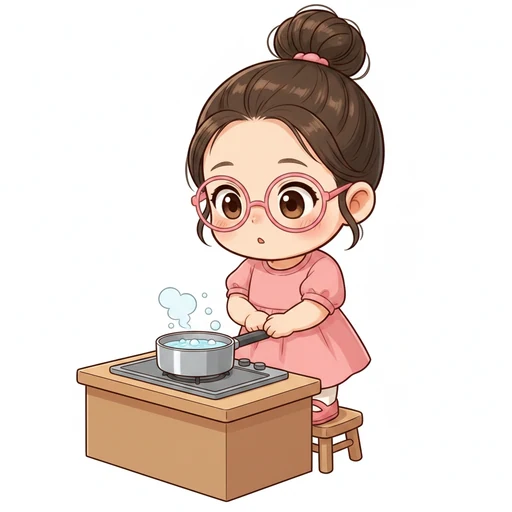 沸かす のイラスト