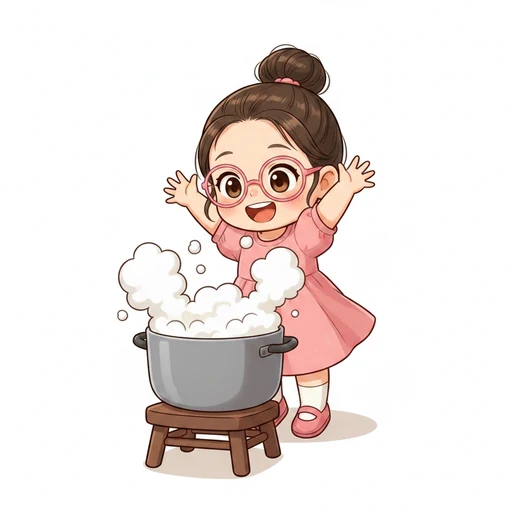 沸く のイラスト