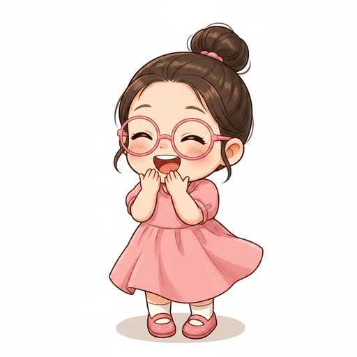 笑う のイラスト